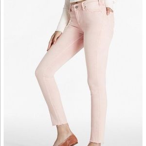 Pink mid-rise lolita skinny jeans